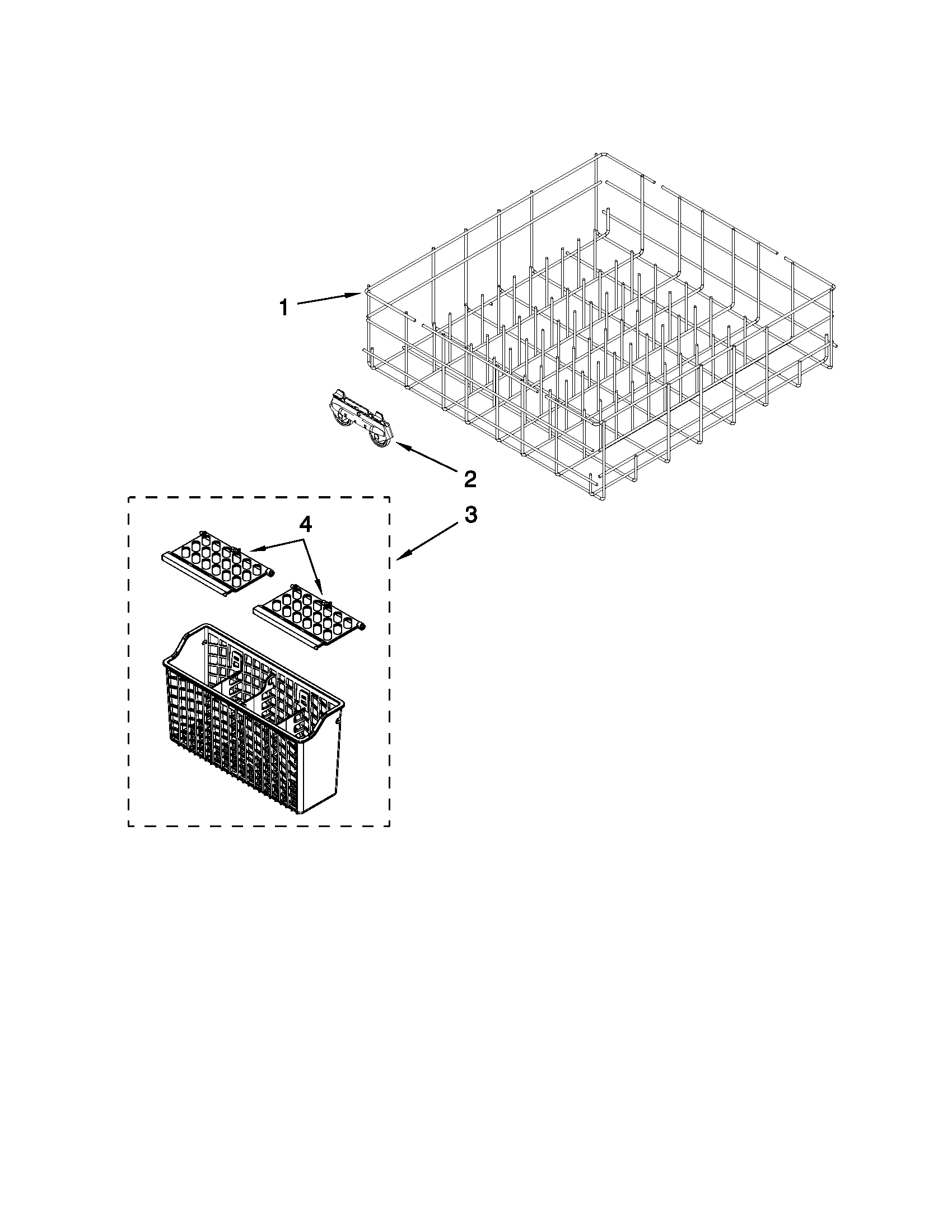 Lower rack parts