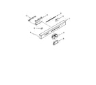 KitchenAid KUDE20IXBL6 control panel and latch parts diagram