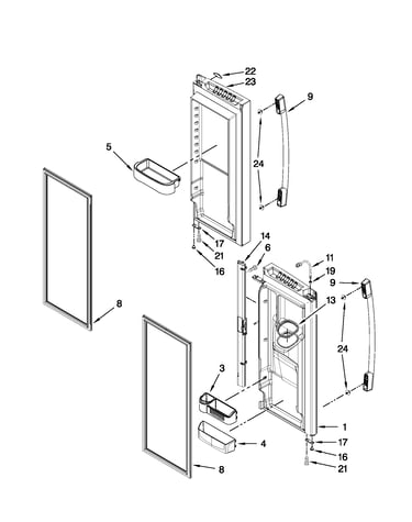 Refrigerator door parts