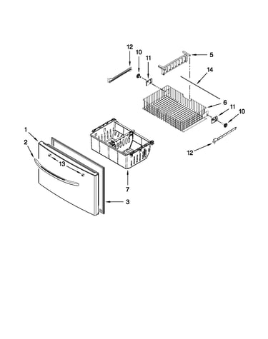 Freezer door parts