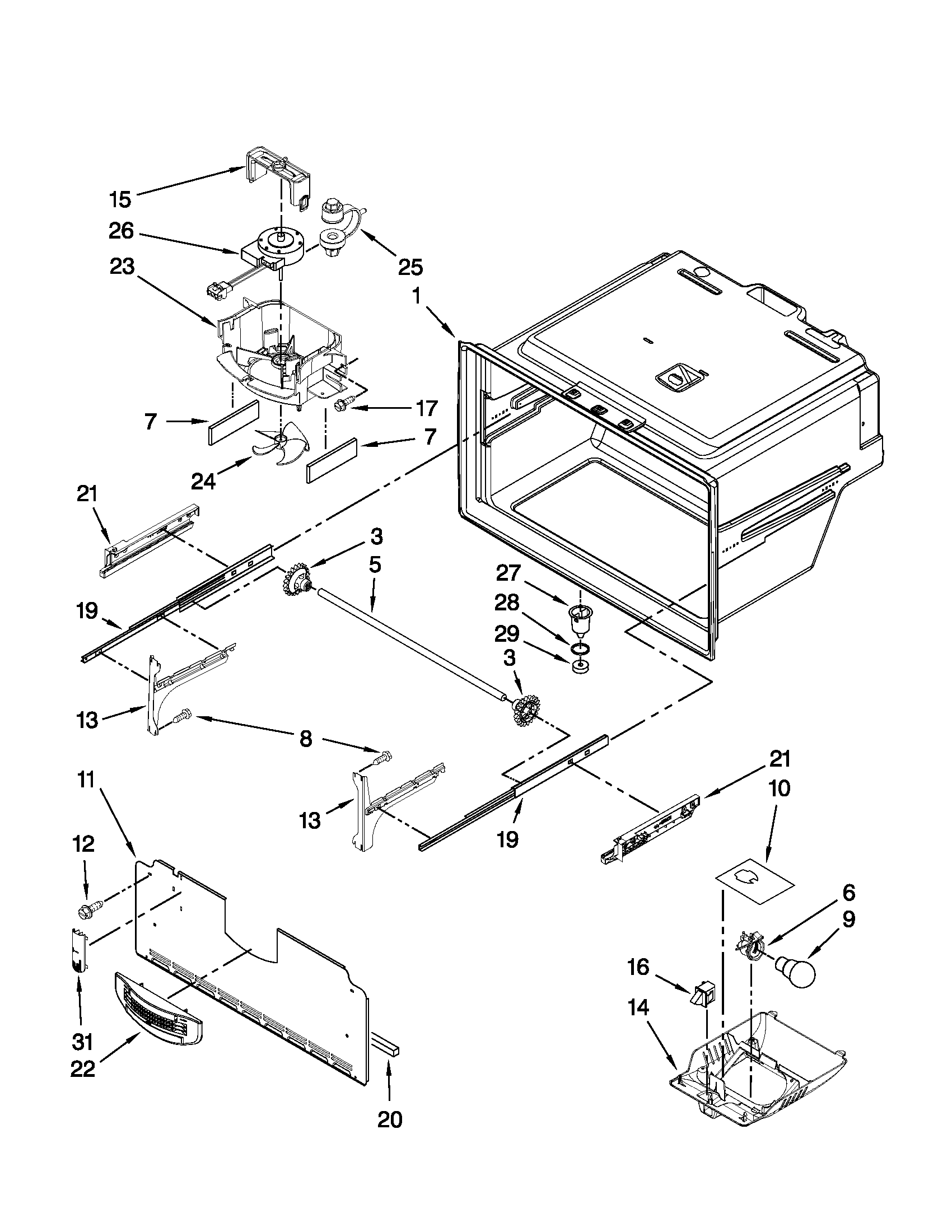 FREEZER LINER PARTS