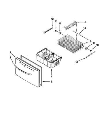 Freezer door parts