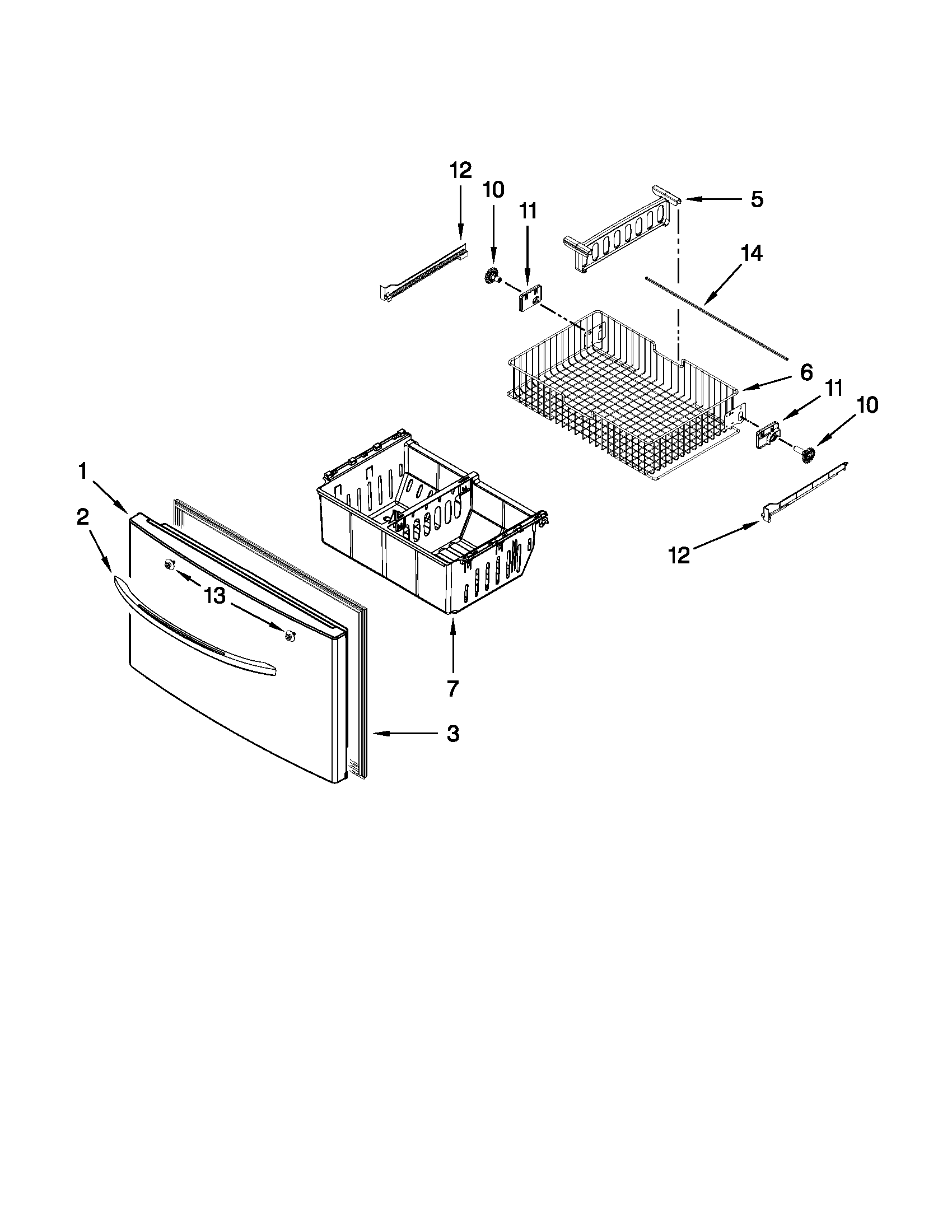 Freezer door parts
