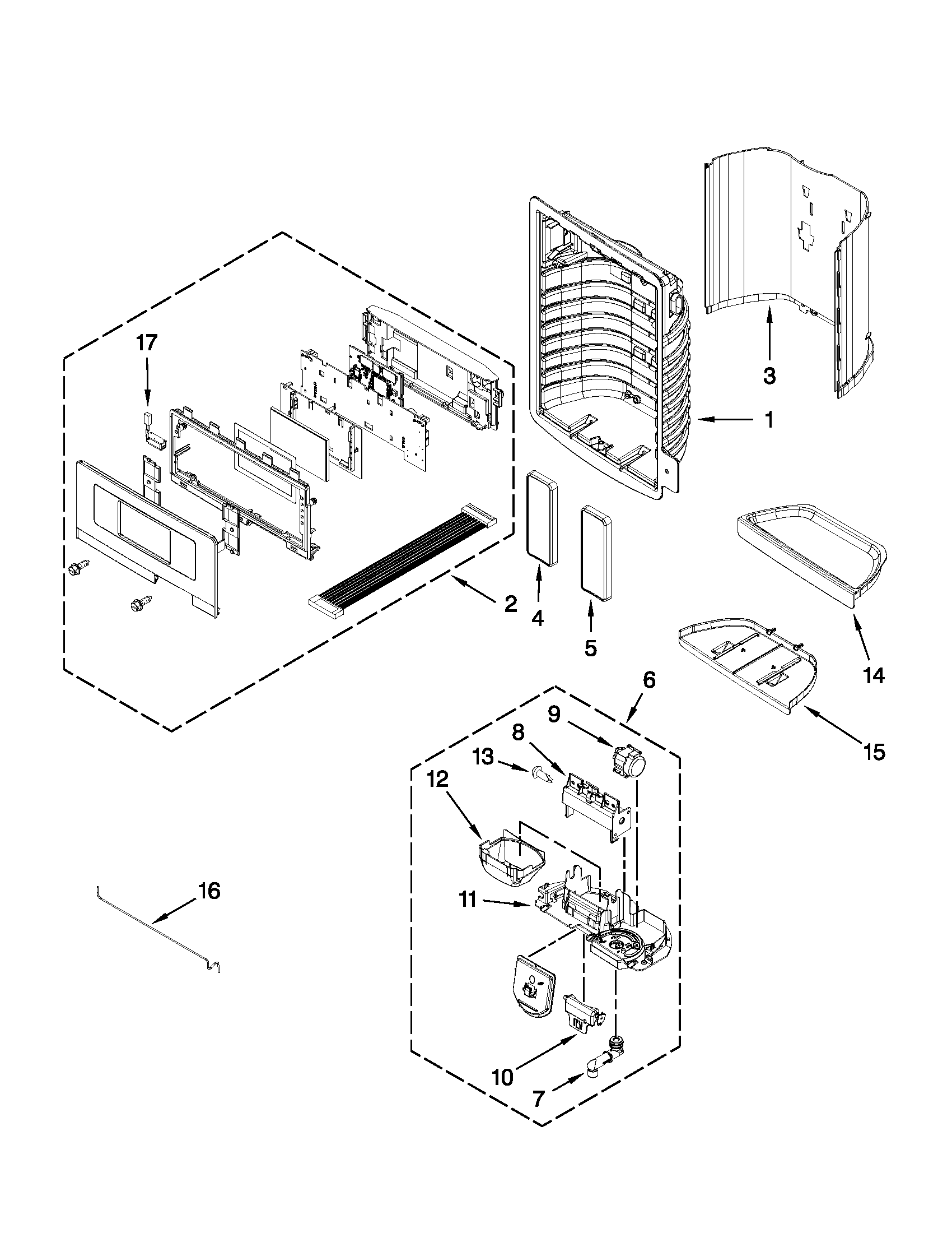 DISPENSER FRONT PARTS