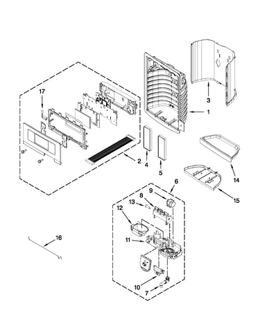 Dispenser front parts
