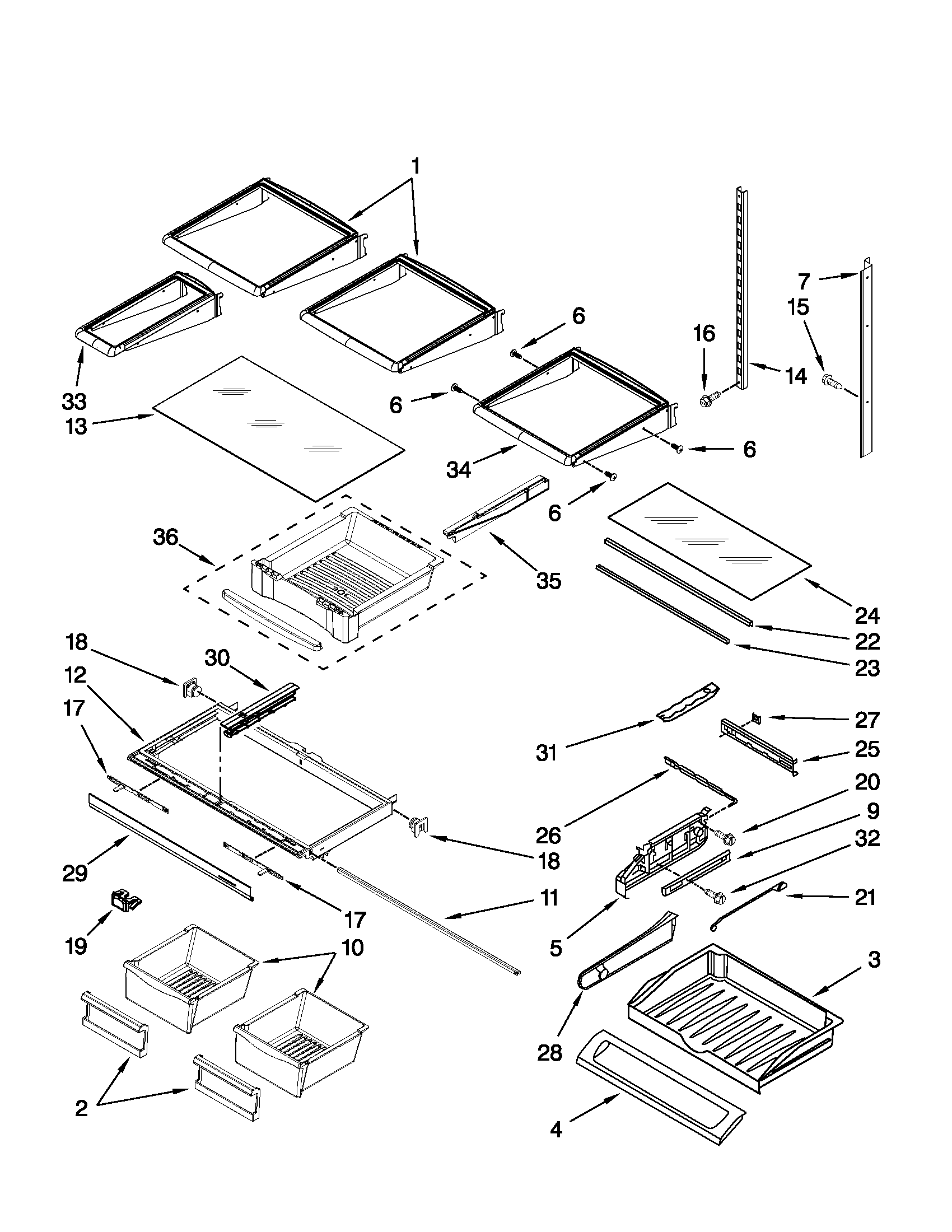 Shelf parts