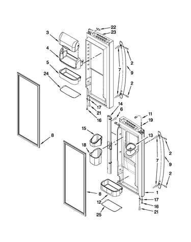 Refrigerator door parts