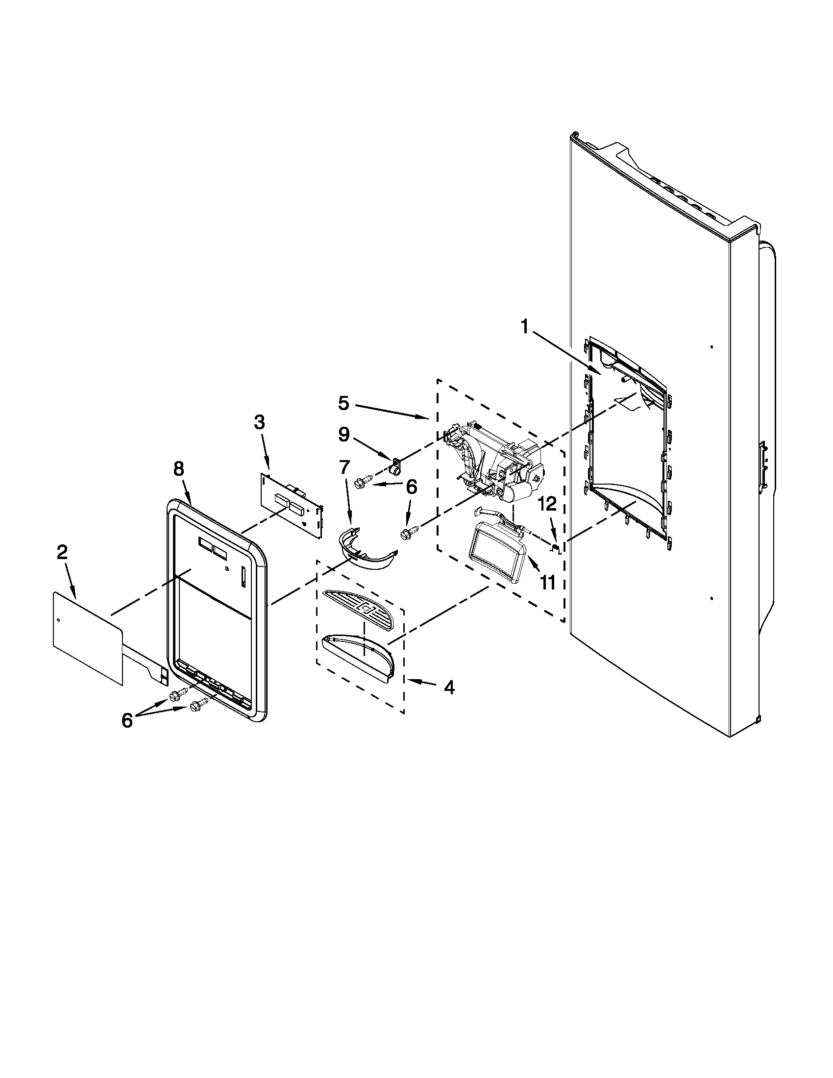 Dispenser front parts