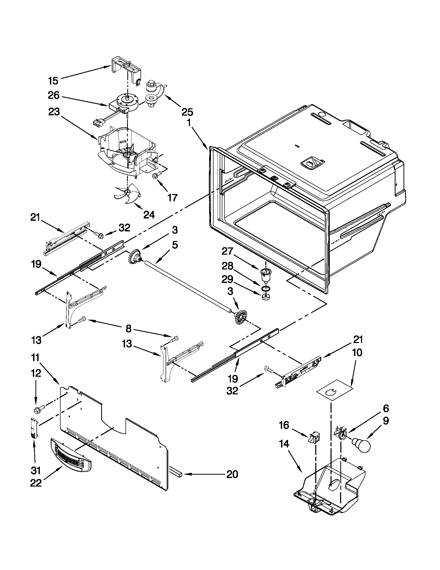 FREEZER LINER PARTS