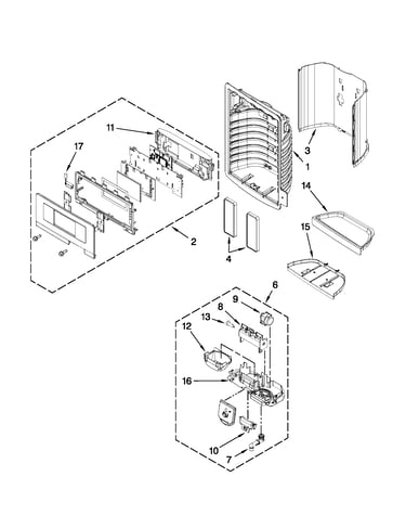 Dispenser front parts