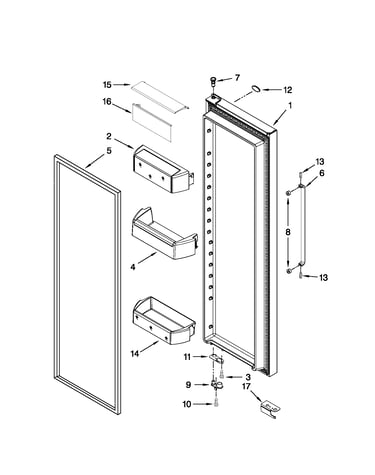 Refrigerator door parts