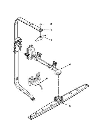 Upper wash and rinse parts