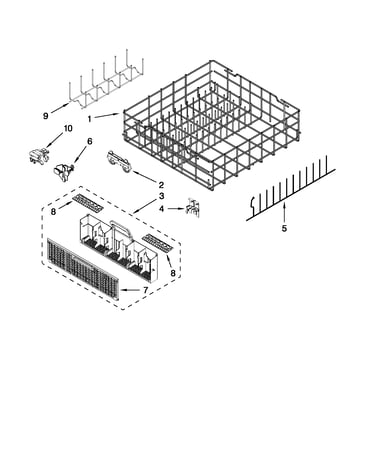 Lower rack parts