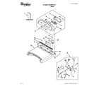Whirlpool WGD8200YW1 top and console parts diagram