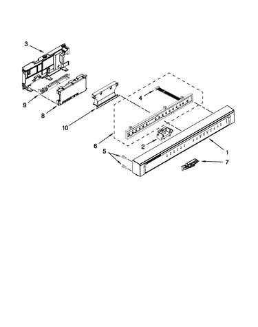 Control panel and latch parts