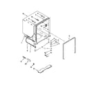 Whirlpool 7WDF530PAYM1 tub and frame parts diagram