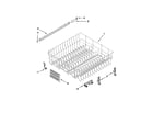 Whirlpool 7WDF530PAYM1 upper rack and track parts diagram