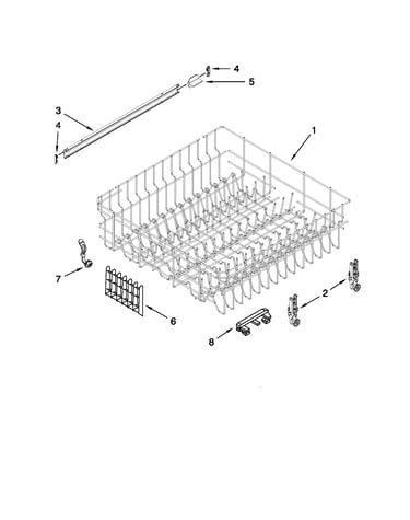 Upper rack and track parts