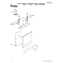 Whirlpool WDF310PLAT0 door and panel parts diagram