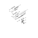 Whirlpool WDF310PLAT0 control panel and latch parts diagram