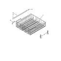 Whirlpool WDF310PLAT0 upper rack and track parts diagram