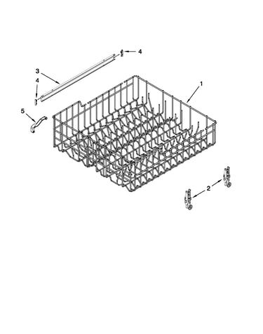 Upper rack and track parts