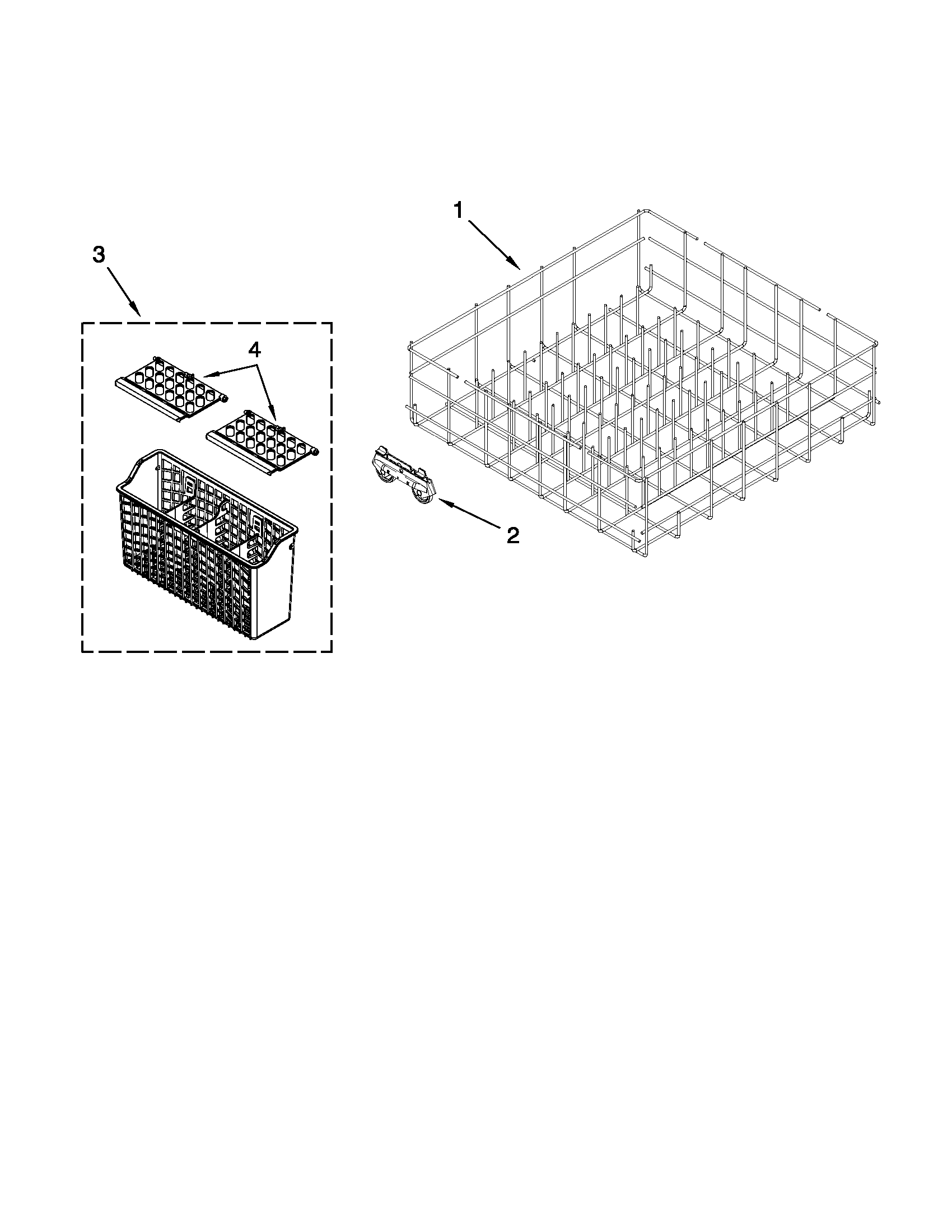 Lower rack parts