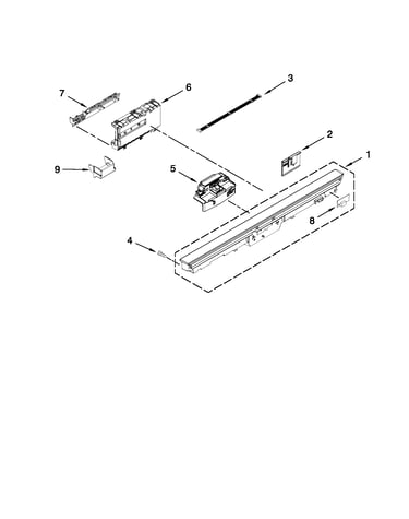 Control panel and latch parts