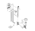 KitchenAid KUDS30FXWH5 fill, drain and overfill parts diagram