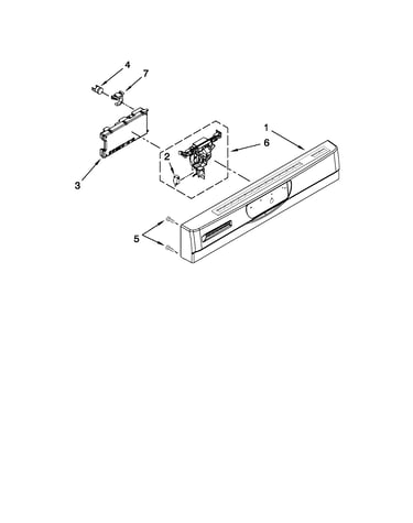 Control panel and latch parts