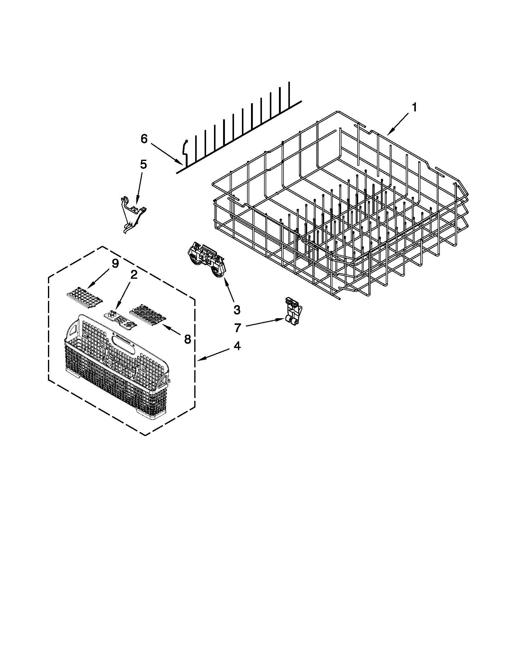 Lower rack parts