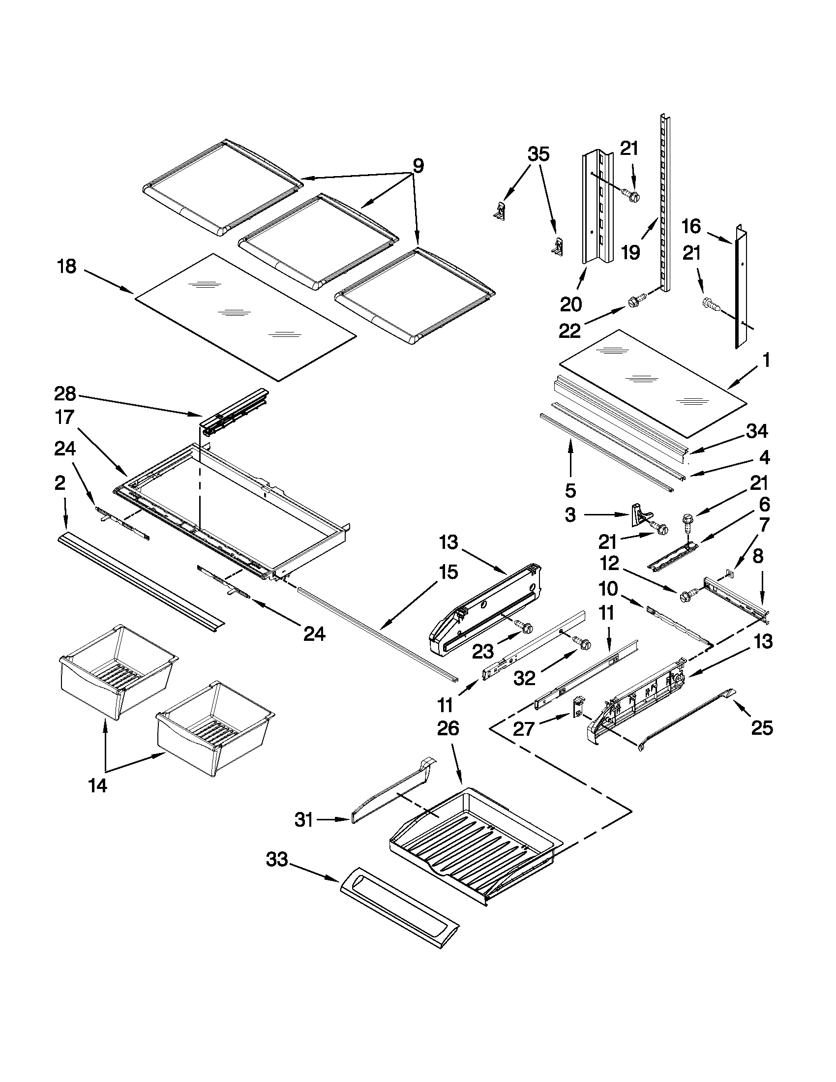 Shelf parts