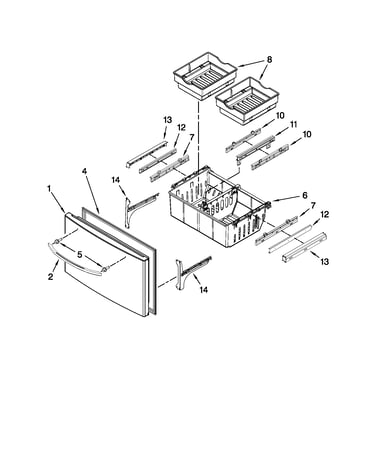 Freezer door parts