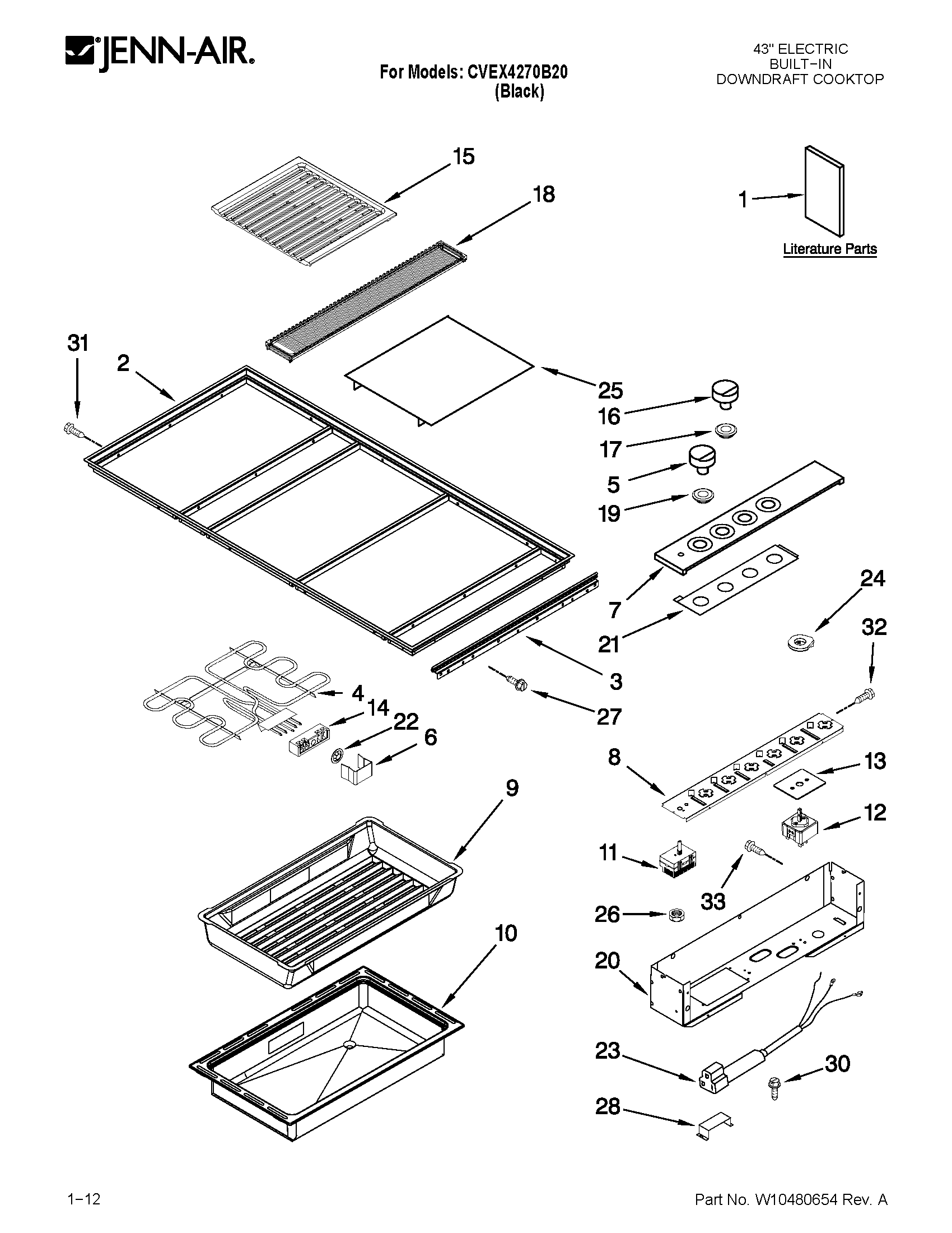 Cooktop parts