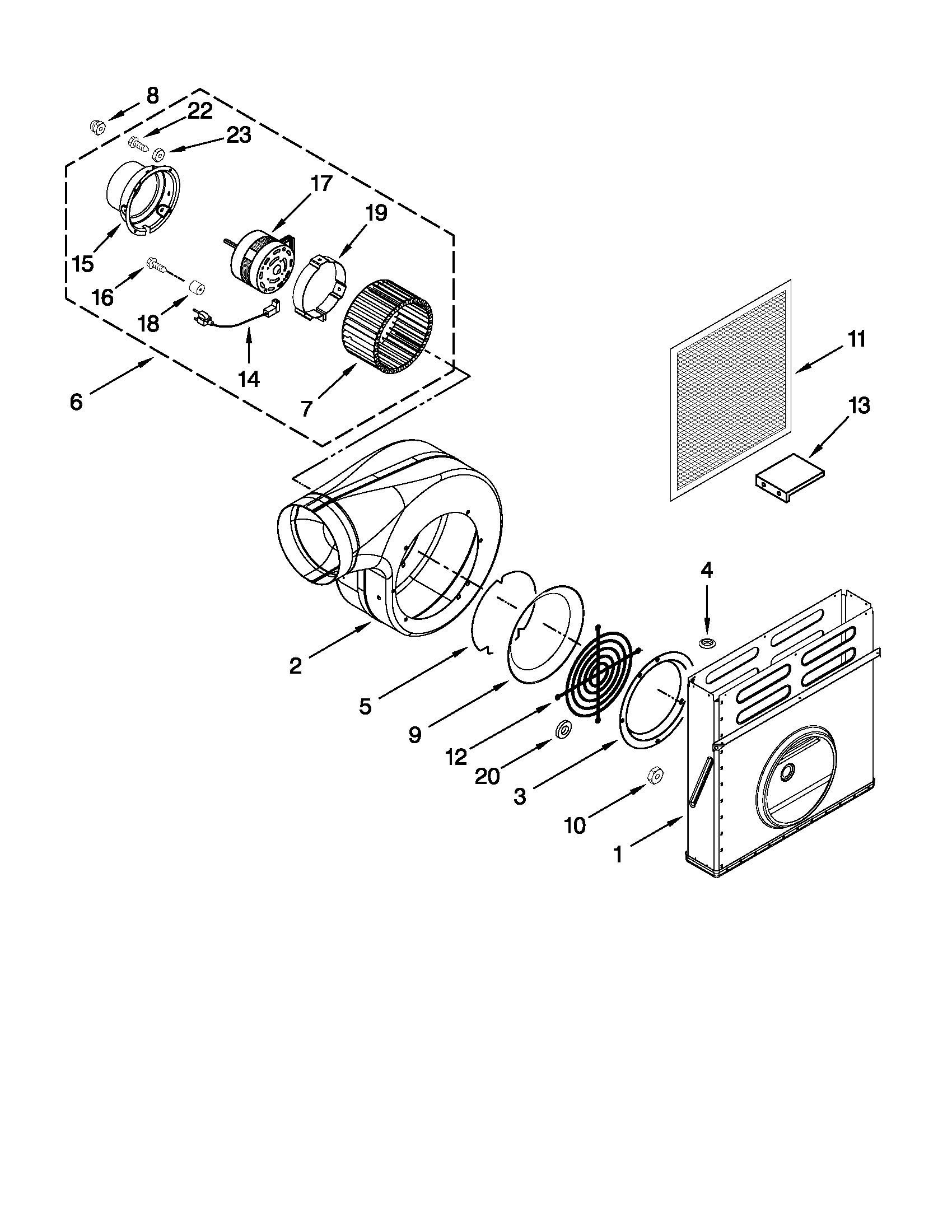 Blower unit parts