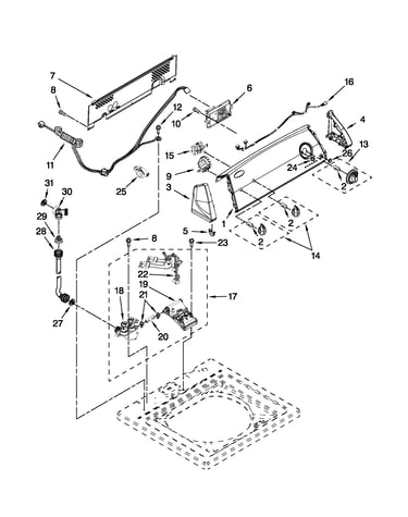 Controls and water inlet parts