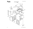 Whirlpool 7EWTW1409YM0 top and cabinet parts diagram