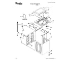 Whirlpool 7EWTW1515YW0 top and cabinet parts diagram
