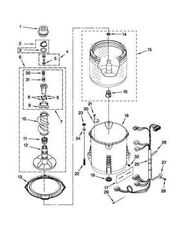 Basket and tub parts