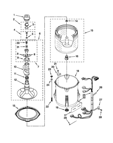 Basket and tub parts