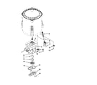 Whirlpool 7EWTW1715YW0 gearcase, motor and pump parts diagram