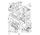 Whirlpool CSP2761TQ3 lower cabinet and front panel parts diagram