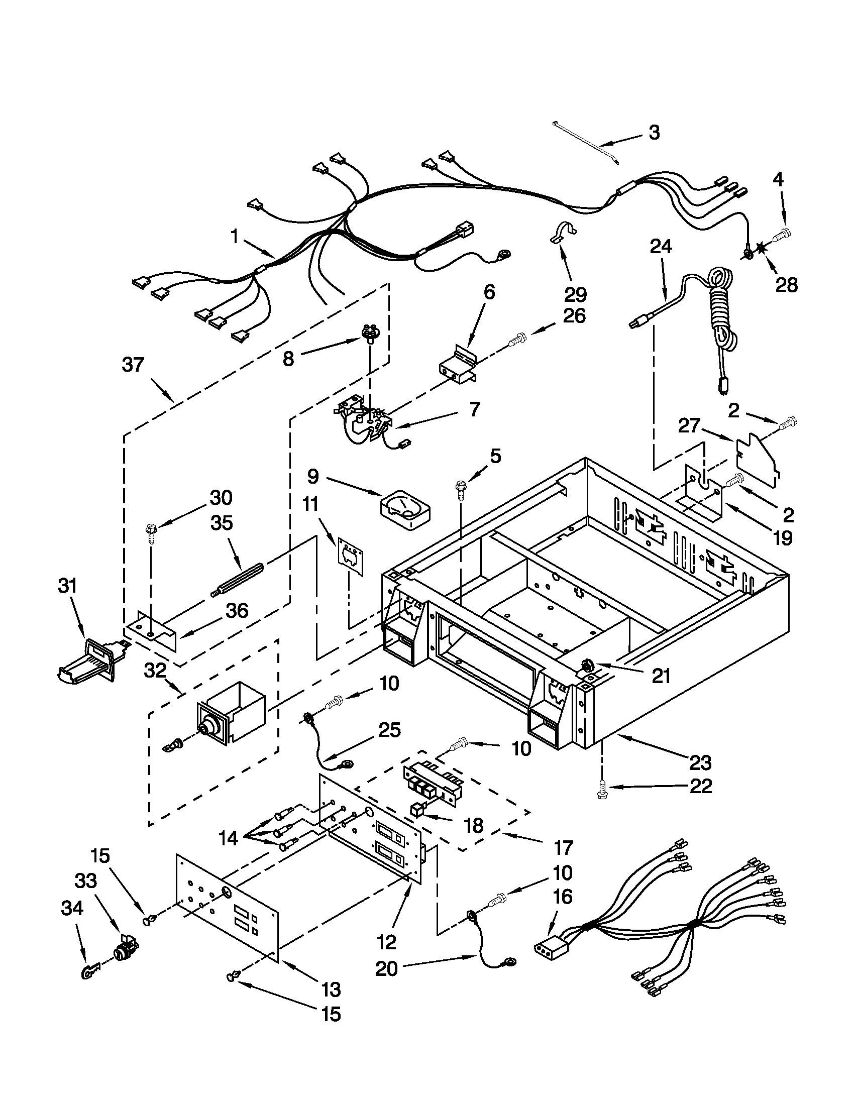 Control panel and separator parts
