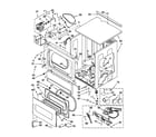 Whirlpool CSP2761TQ3 upper cabinet and front panel parts diagram