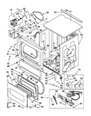 Upper cabinet and front panel parts