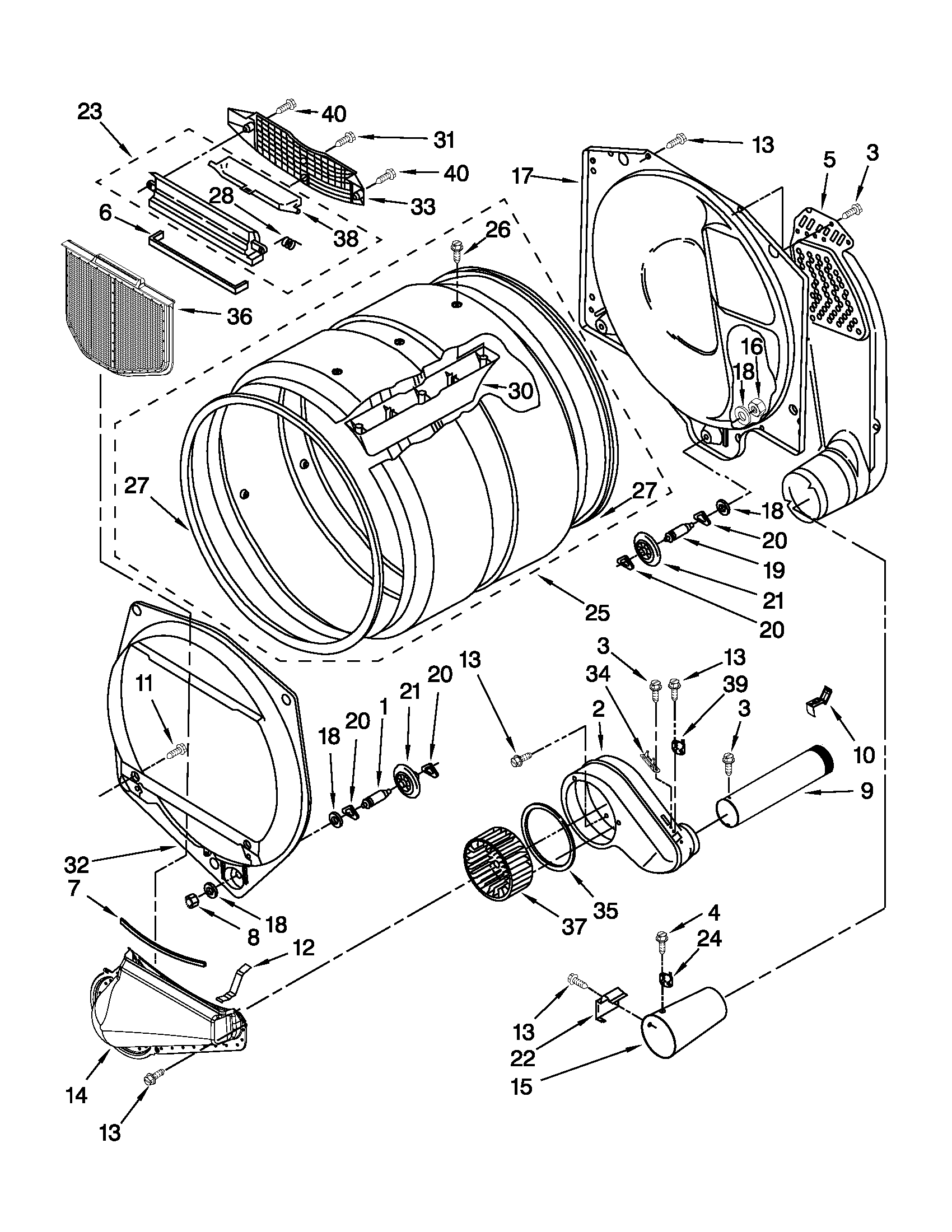 Upper and lower bulkhead parts