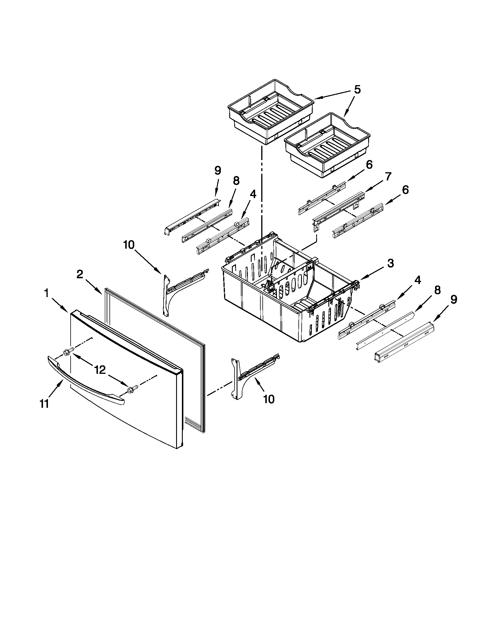 Freezer door parts