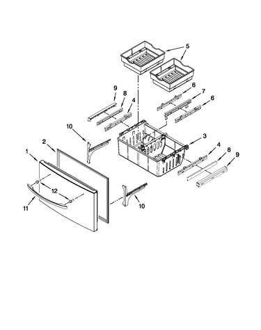Freezer door parts