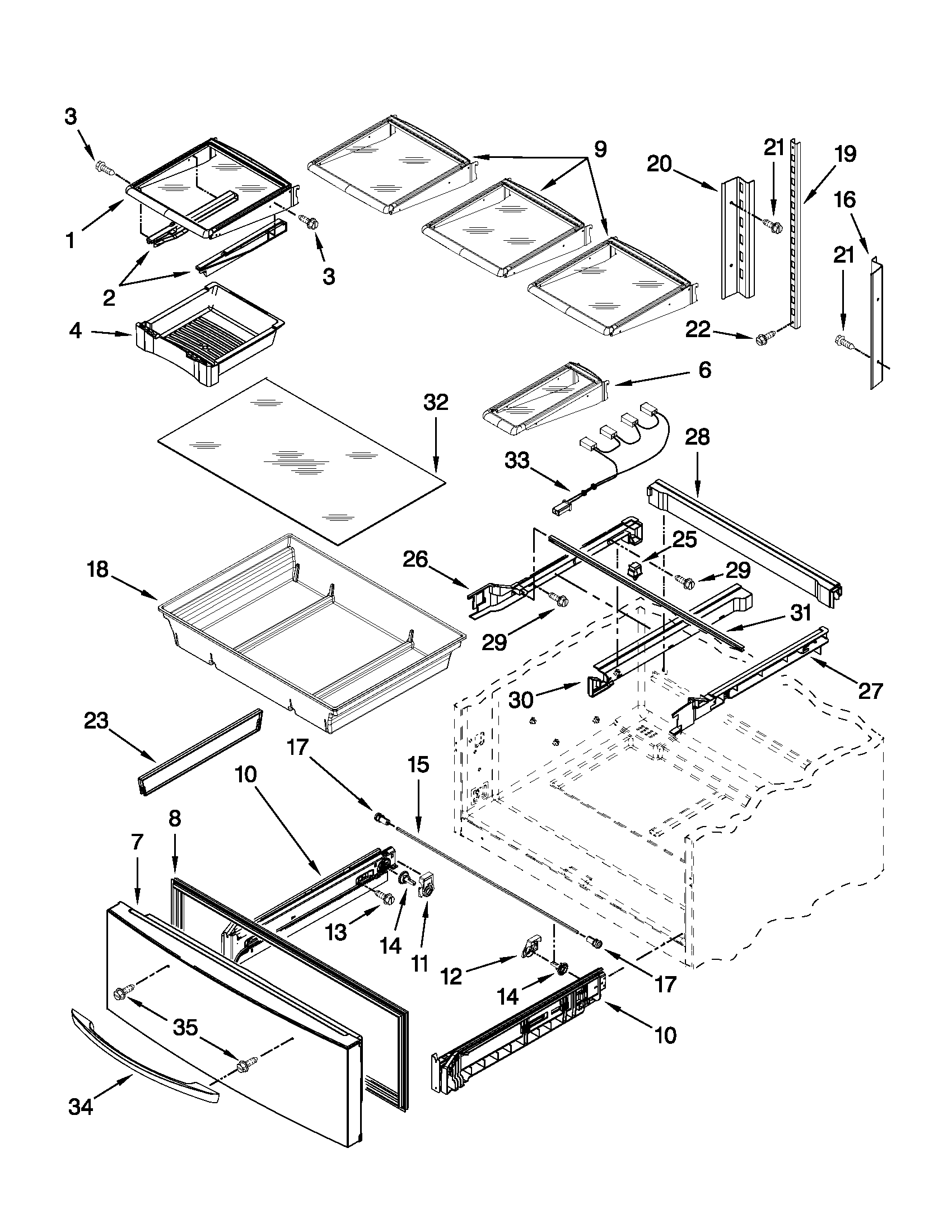 Shelf parts