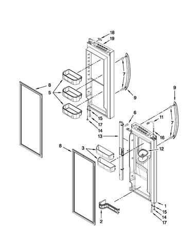 Refrigerator door parts